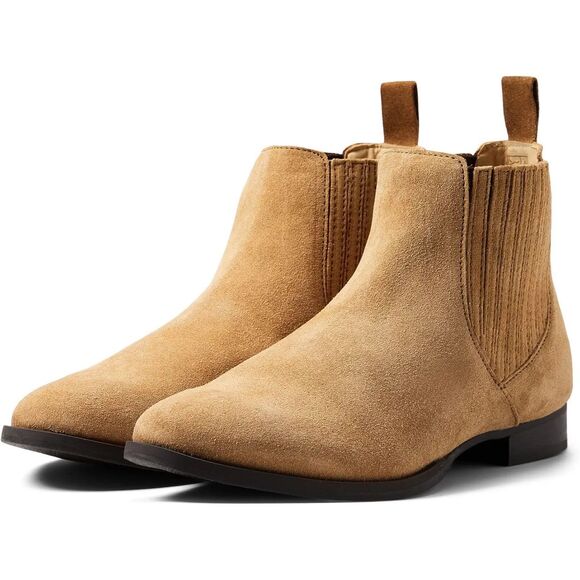 Jack Rogers $149 Pippa Suede Bootie ankle boots oak 9.5 NEW - Picture 1 of 12